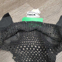 Crochet Fly Veil Ear Bonnet, Fringe *gc, dirty, faded, stains, older
