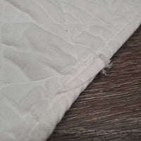 Pr Quilt Cotton Leg Wraps *gc, clean, dingy, marker, threads, undone stitching, creases
