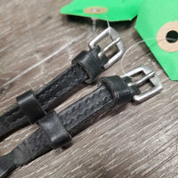 v.Narrow Fine Leather Spur Straps *gc, clean, twists, rubs, dents, creases, dry
