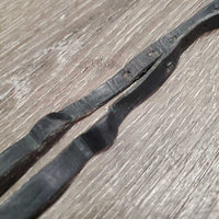 v.Narrow Fine Leather Spur Straps *gc, clean, twists, rubs, dents, creases, dry
