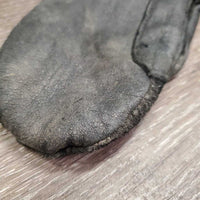 Leather Winter Riding Gloves - Mitts *gc, dirty, rubs, hair, stains?
