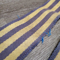 Cotton Web Blanket Surcingle *gc/fair, older, stained, edge frays, threads, unstitched , chewed end
