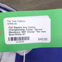 Full Square Hvy Cotton Championship Cooler "Spruce Meadows 1997 Champ" *like new
