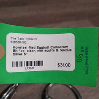 Med Eggbutt Corkscrew Bit *xc, clean, mnr scuffs & residue
