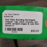 Rsd Thick Standing Martingale, stopper *vgc, clean, creases, mnr stains, scraped edges & rubs
