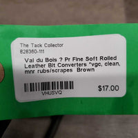 Pr Fine Soft Rolled Leather Bit Converters *vgc, clean, mnr rubs/scrapes
