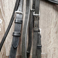Rsd Padded Monocrown Bridle, Buckles,Braided Reins *vgc, mnr dirty seams, creases, scrapes, dents & rubs, tight keeper
