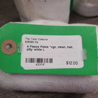 4 Fleece Polos *vgc, clean, hair, pilly
