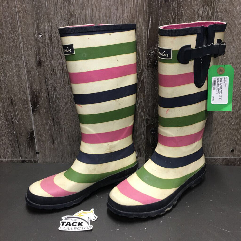 Pr Rubber Boots *vgc/gc, stains, top peeling lining, mnr dirt, stains, cracks, threads