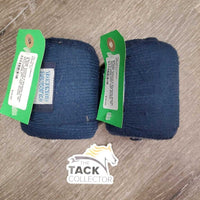 2 Stretchy Elastic & Quilt Exercise Leg Wraps *gc, clean, rubs, pills, hair, threads
