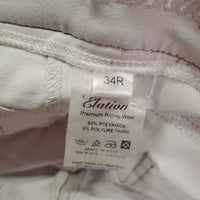 Euro Seat Breeches *vgc/gc, mnr stains, discolored seat & legs, seam puckers
