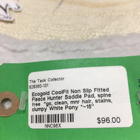 Non Slip Fitted Fleece Hunter Saddle Pad, spine free *gc, clean, mnr hair, stains, clumpy
