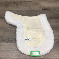 Non Slip Fitted Fleece Hunter Saddle Pad, spine free *gc, clean, mnr hair, stains, clumpy
