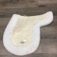Non Slip Fitted Fleece Hunter Saddle Pad, spine free *gc, clean, mnr hair, stains, clumpy
