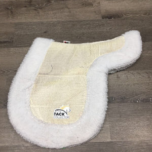 Non Slip Fitted Fleece Hunter Saddle Pad, spine free *gc, clean, mnr hair, stains, clumpy