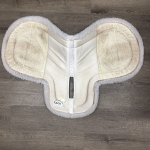 Non Slip Fitted Fleece Hunter Saddle Pad, spine free *gc, clean, mnr hair, stains, clumpy