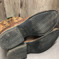 Pr Square Toe Western Boots *xc/vgc, mnr slices, scuffs, dirt
