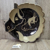 Ceramic Horse Plate *vgc, mnr dirty
