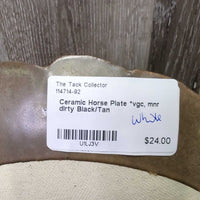 Ceramic Horse Plate *vgc, mnr dirty
