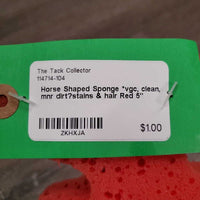 Horse Shaped Sponge *vgc, clean, mnr dirt?stains & hair
