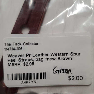 Pr Leather Western Spur Heel Straps, bag *new