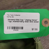 Ball Cap "Jmping Horse" *vgc, stained?dirty inner brim
