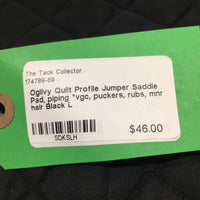 Quilt Profile Jumper Saddle Pad, piping *vgc, puckers, rubs, mnr hair
