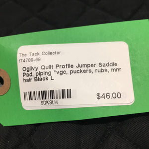 Quilt Profile Jumper Saddle Pad, piping *vgc, puckers, rubs, mnr hair