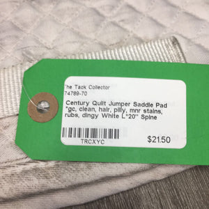Quilt Jumper Saddle Pad *gc, clean, hair, pilly, mnr stains, rubs, dingy