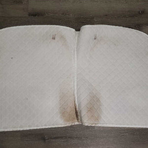 Quilt Dressage Saddle Pad *gc, stains, rubs, mnr hair, clumpy, pills, puckers, threads