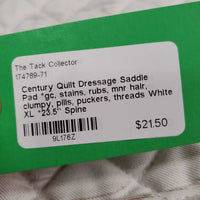 Quilt Dressage Saddle Pad *gc, stains, rubs, mnr hair, clumpy, pills, puckers, threads
