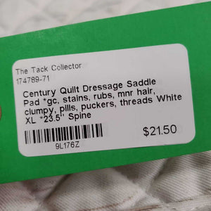 Quilt Dressage Saddle Pad *gc, stains, rubs, mnr hair, clumpy, pills, puckers, threads