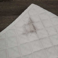 Quilt Jumper Saddle Pad "2013 Pentathlon Champ" *gc, clean, stains, hair, clumpy, dingy, mnr rubs, pills, puckers
