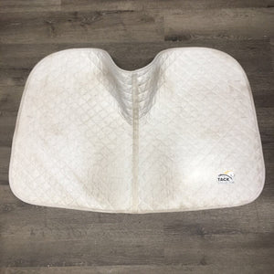 Quilt Profile Jumper Saddle Pad, piping *vgc/gc, dingy, hair, stains, pills