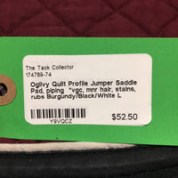 Quilt Profile Jumper Saddle Pad, piping *vgc, mnr hair, stains, rubs
