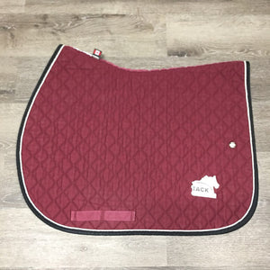 Quilt Profile Jumper Saddle Pad, piping *vgc, mnr hair, stains, rubs