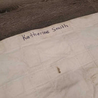 Cotton Web Closed Stall Guard *gc, stains, marker, mnr frayed ends - threads
