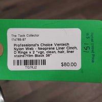 Nylon Web - Neoprene Liner Cinch, D Rings x 2 *vgc, clean, hair, liner stains?film
