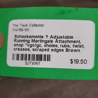 Adjustable Running Martingale Attachment, snap *vgc/gc, xholes, rubs, twist, creases, scraped edges
