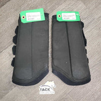 2 Hvy Neoprene Closed Hind Boots, velcro *gc, clean, rubs, pilly, faded, snags
