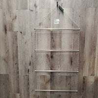 Hanging 4 Bar Metal Rack, 'O' ring *vgc, mnr scuffs, residue, mnr dirt