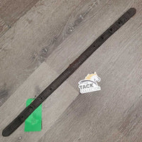 Double Stitch Leather Halter Crownpiece *gc/fair, oil, dents, stains, chews, mnr warped, scuffed