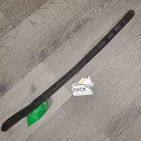 Double Stitch Leather Halter Crownpiece *gc/fair, oil, dents, stains, chews, mnr warped, scuffed
