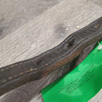 Double Stitch Leather Halter Crownpiece *gc/fair, oil, dents, stains, chews, mnr warped, scuffed
