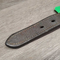 Double Stitch Leather Halter Crownpiece *gc, mnr dirt, dents, scuffs, stains, chews?