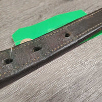 Double Stitch Leather Halter Crownpiece *gc, mnr dirt, dents, scuffs, stains, chews?