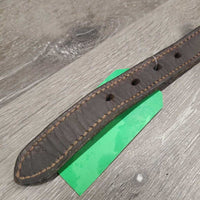 Double Stitch Leather Halter Crownpiece *vgc, dents, scuffs, mnr chew
