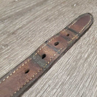 Double Stitch Leather Halter Crownpiece *gc/fair, dry, dents, scuffs, stains, chews
