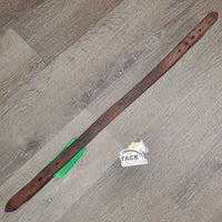 Double Stitch Leather Halter Crownpiece *gc/fair, dry, dents, scuffs, stains, chews