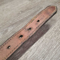 Double Stitch Leather Halter Crownpiece *gc/fair, dry, dents, scuffs, stains, chews
